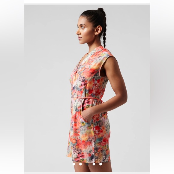 NWT Athleta Marlow Romper Floral - Picture 1 of 4